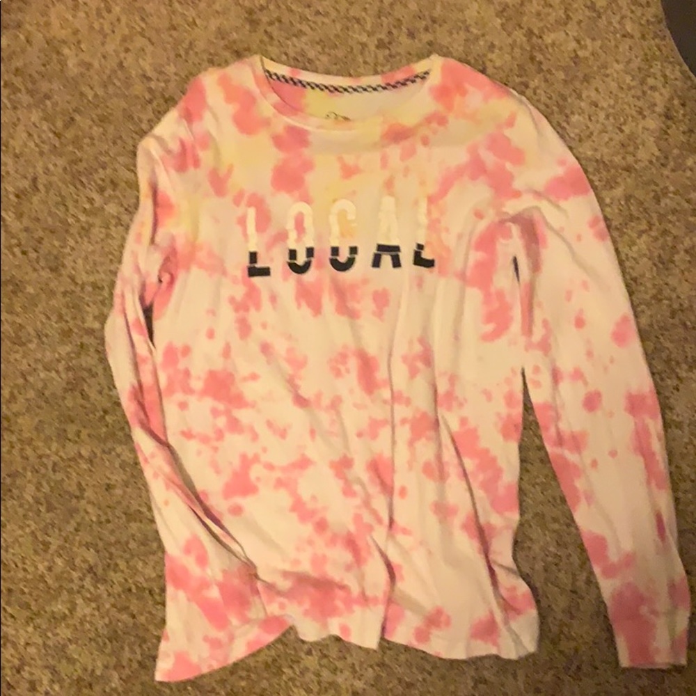 a pink and white tie dye shirt // target